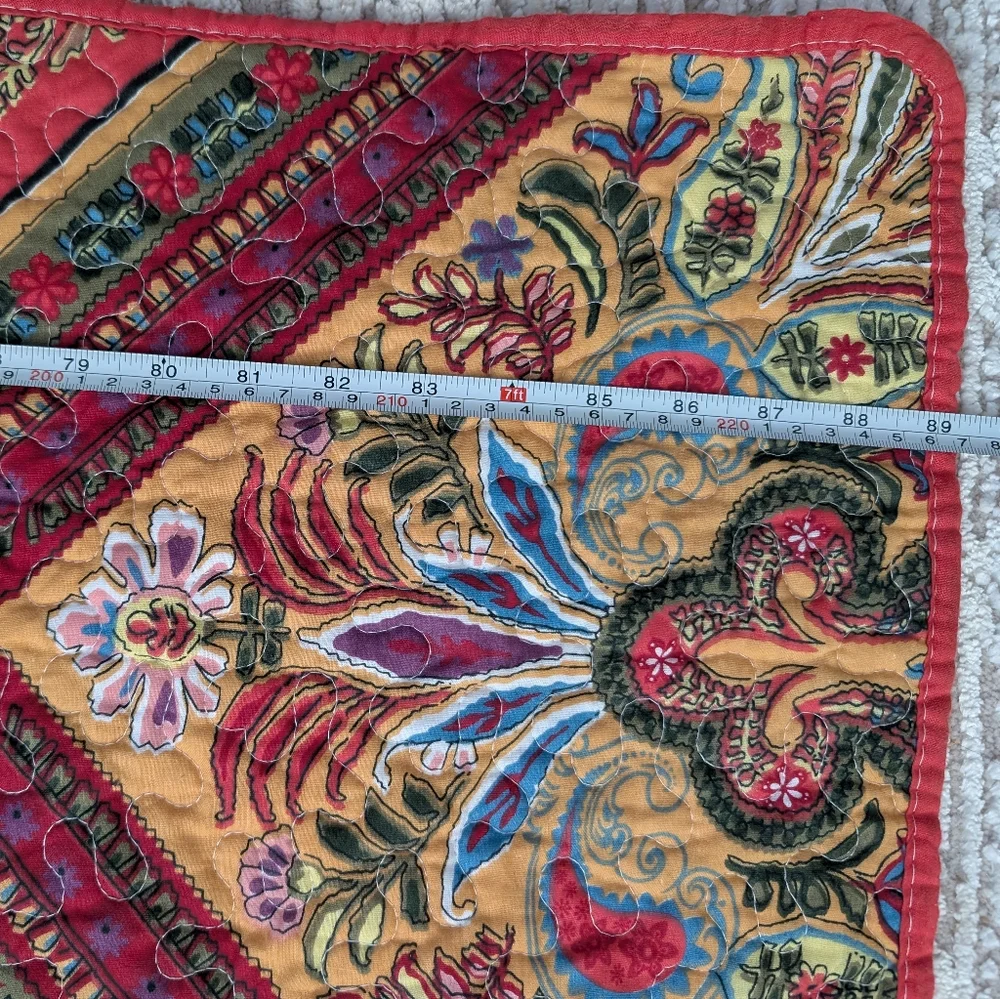 Paisley quilt bedspread twin size reversible with pillow sham by Baltic Linen Co